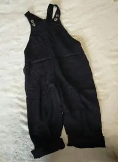 H&M 黒 オーバーオール 100-110
