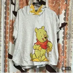 プーさん　Disney ディズニー　半袖Tシャツ　半袖　トップス　フード付き　夏