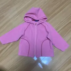 フリース　95 ピンク　女の子　前開き　パーカー　上着