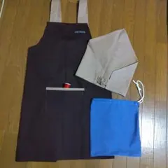 新品　130〜140キッズエプロン&三角巾