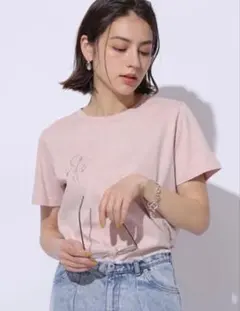 【新品未使用】Arpege story 刺繍Ｔシャツ Apuweiser-riche - Arpege story アルページュストリー NEW刺繍T