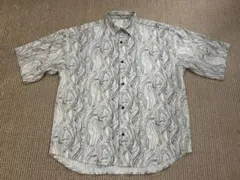 wego L 柄シャツ　新品　ストレッチ　グレー系のサムネイル