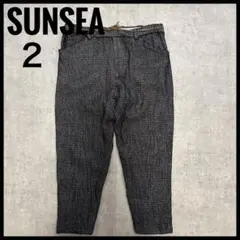 SUNSEA SLAM DUNK BEACH PANTS 2 ウールリネン 黒白のサムネイル