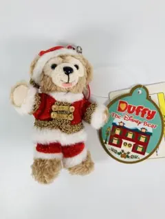 ディズニーシークリスマスダッフィーオープンマウス　ぬいぐるみバッチ美品