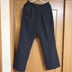 LOWRYS FARM ブラックプリーツストレートパンツ