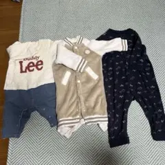 ベビー冬服　2wayオール　カバーオールまとめ売り（60〜80）３点
