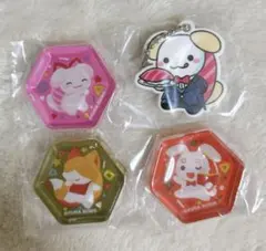 くら寿司　すしペット　ラバーアクセサリー　箸置き　いなり　えび　しゃりわんこ