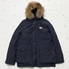 DANTON ダウンジャケット ネイビー 38タッサーダウン