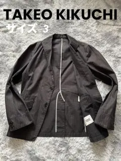 TAKEO KIKUCHI タケオキクチ　テーラードジャケット　黒ストライプ