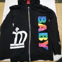 カラフルBABYプリントフード付きパーカー