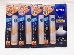 ニベア ディープモイスチャーリップ メルティタイプ バニラ＆マカダミア 4本のサムネイル