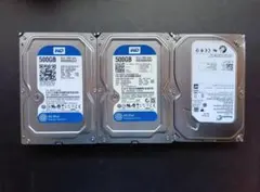 【Western Digital他】500GB HDD ≪3台セット≫
