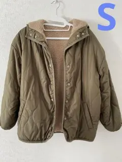 カーキ キルティングジャケット