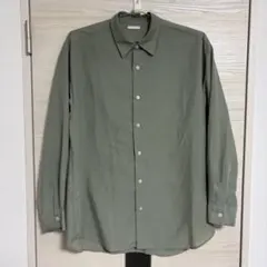 GU シアーオーバーシャツ 長袖シャツ カーキ Mサイズ