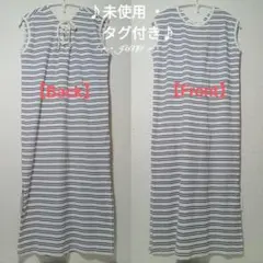 ボーダーサーマルバックレースアップワンピ♡MURUA ムルーア 未使用 タグ付き