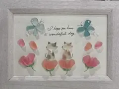 カラフルお花の中でハミング＊ピンク＊シーグラスアート - メルカリ