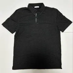 a.v.v HOMME ポロシャツ ドット柄 ブラック Lサイズ(Mサイズ相当)のサムネイル