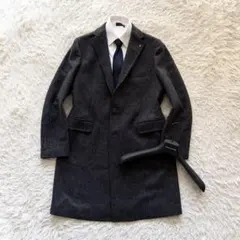 極美 50 TAGLIATORE タリアトーレ ラペルピン スペアボタン付 極美 50 TAGLIATORE ラペルピン スペアボタン付 GREY VIRGIN WOOL