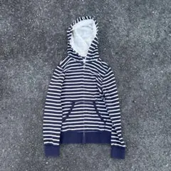 00s OLD UNIQLO ジップパーカー ボーダー Y2K シティボーイ短丈 - メルカリ