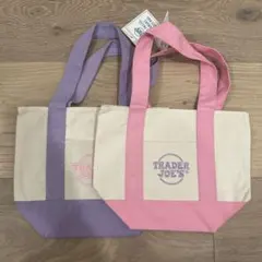 TRADER JOE'S トートバッグ ピンク パープル 2個セット