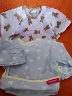 ベビー　お食事エプロン　袖付き 2枚セット