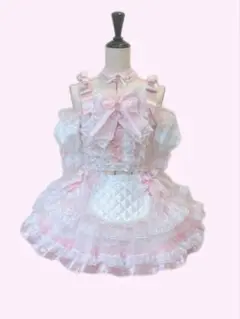 アイドル衣装 ハンドメイド ピンク 4点セット