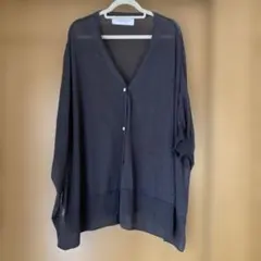未使用♡SUGAR ROSE シアー半袖カーディガン♡ドルマン♡ダークグレーのサムネイル