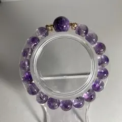 高品質 チャロアイト×エレスチャルアメジスト K18✨ブレスレット 16cm