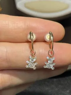 HCO 平和堂 K18 ダイヤモンド 0.78ct ダイヤモンドイヤリング - メルカリ