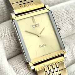 【新品電池/稼働】SEIKO Dolce 7730-5020 レクタン 腕時計