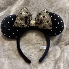 ディズニー カチューシャ ドット柄 スパンコール