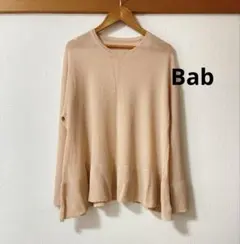 Bab ラメフレアーニットトップス サマーニット ピンクのサムネイル