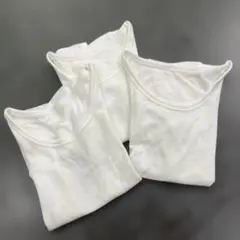 ユニクロメッシュ素材 半袖肌着 3枚セット 90cm ホワイト