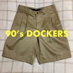 美品 90s dockers ツータック チノ ハーフパンツ ベージュのサムネイル