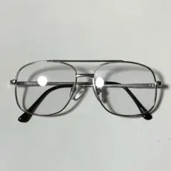 80’s 90’s ティアドロップ メガネ フレーム シルバー