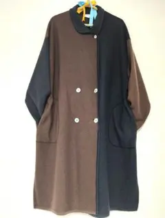 CHAVARIE シャバリエ　ウール　ツートンカラー　コート　大きいサイズ