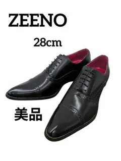 美品 ZEENO メンズ ビジネス シューズ 28cm ブラック 革靴のサムネイル