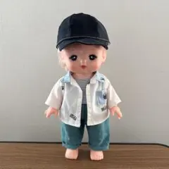 あおくん メルちゃん ◇ シャツ＋タンクトップ＋パンツ ◇ ホワイトxグリーンのサムネイル
