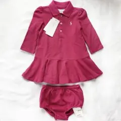 新品 ポロ ラルフローレン 長袖 ワンピース 6M