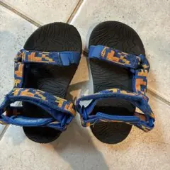 15㌢　teva キッズサンダル 青✖️オレンジのサムネイル