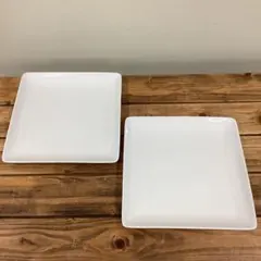 Noritake ホワイトスクエアプレート 23センチ 2枚セット - メルカリ