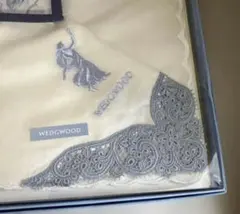 WEDGWOOD　ウェッジウッド　ハンカチ　刺繍　レース　美品のサムネイル