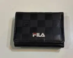 FILA ブラック チェック柄 三つ折り財布のサムネイル