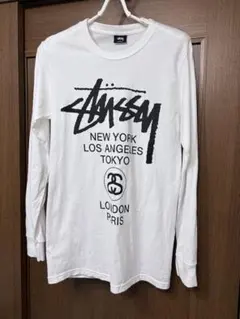 Stussy ワールドツアー 長袖Tシャツ ホワイト Sのサムネイル