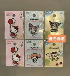 サンリオ 刺繍ワッペン シール アイロン接着 日焼けシリーズ 他 6点セット