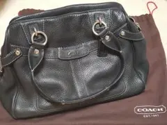 【美品】COACH バッグ ハンドバッグ 黒 レザー