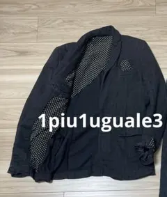 1piu1uguale3 スウェットジャケット　千鳥格子 ドット水玉　桜井着
