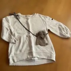 petit main 犬刺繍トレーナー 110サイズ