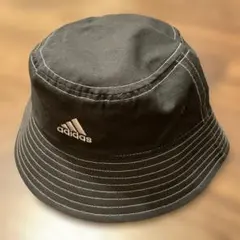 adidas バケットハット 黒　54-57㌢