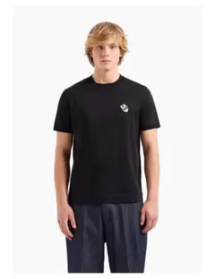 エンポリオ アルマーニ Tシャツ トップス ロゴ刺繍＆リブトリム　XXL